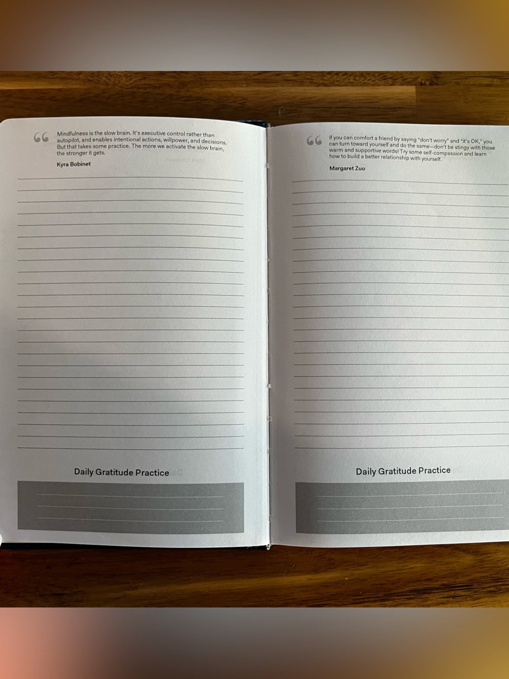 Mindful Notebook Navy Blue Mindfulness Journal Gratitude 8x5 - Picture 7 of 7